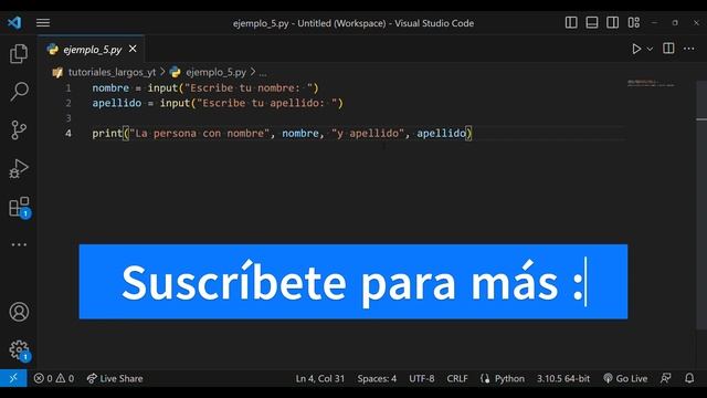 Tutorial #5 para aprender programación en Python con Visual Studio Code смотреть онлайн