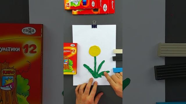 Лепим ОДУВАНЧИК поделка для детей из пластилина смотреть онлайн
