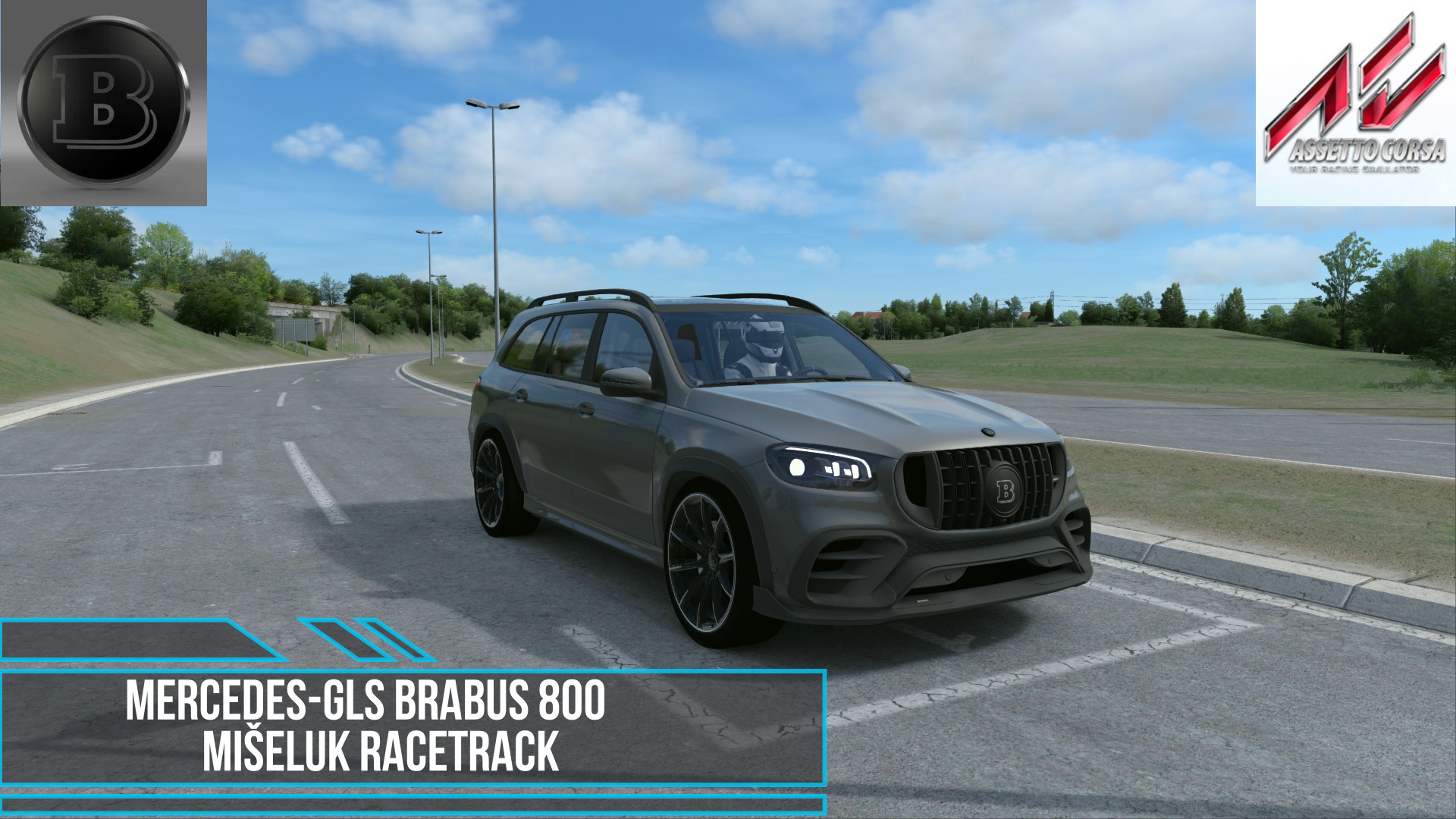 Mercedes Benz GLS Brabus 800 - Mišeluk racetrack | Assetto Corsa. смотреть онлайн