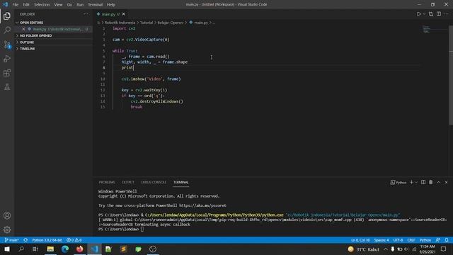 Akses Webcam Laptop (Kamera) dan Crop - Belajar Opencv Python смотреть онлайн