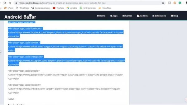 How to Create an App store website For Free | Android Bazar free template | Tech Developer