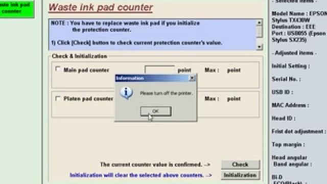 Бесплатный сброс памперса Epson L355 смотреть онлайн
