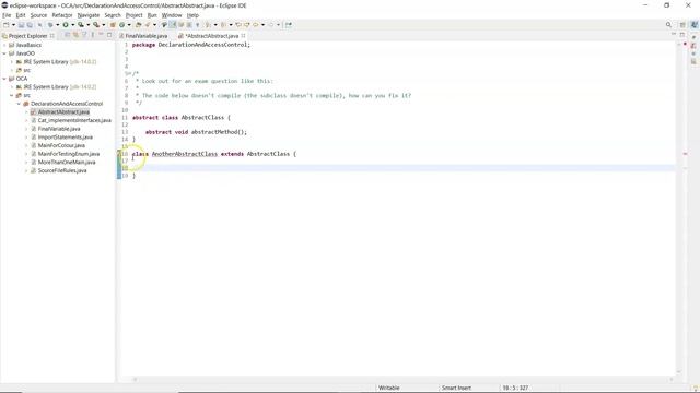 Exam question - Abstract class with abstract method смотреть онлайн