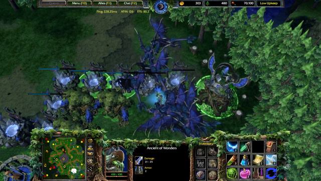 Warcraft 3 - WARDEN Very OP Hero - 1 Warden against 3 undead heroes! смотреть онлайн