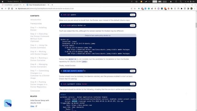 02 Laravel Tutorial - Installing docker in ubuntu смотреть онлайн