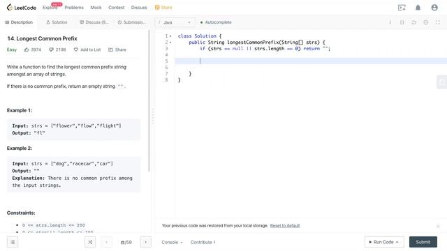 Leetcode 14 - Longest Common Prefix (JAVA Solution Explained!) смотреть онлайн