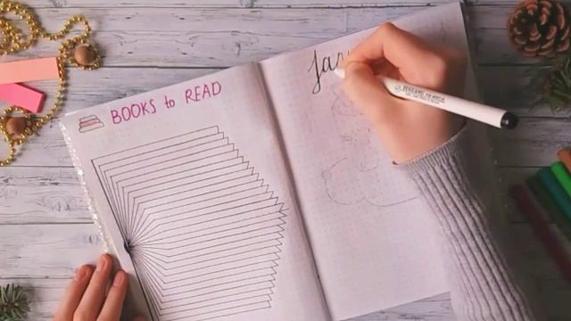 Bullet Journal ~ Оформление ежедневника на январь + коллекции смотреть онлайн