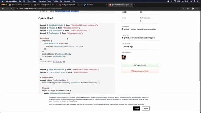 NestJS + SendGrid | Envio de e-mail com SendGrid | Aula 16 смотреть онлайн