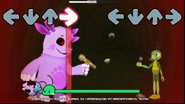 лунтик X проклятый омлет новый Fnf