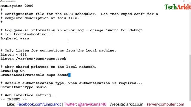 How To Install Print Server On Linux (CUPS) | How To Add Printer To CUPS Server | Tech Arkit