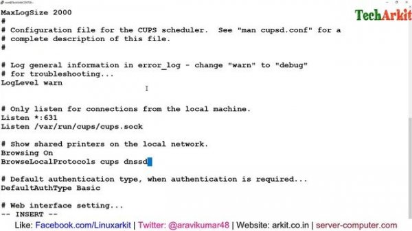 How to install print server on Linux (CUPS) | How to Add Printer to CUPS Server | Tech Arkit
