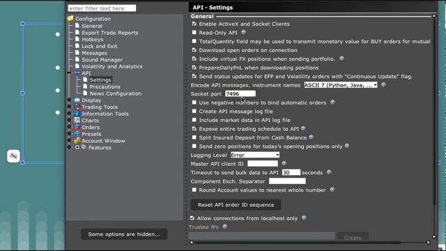 Set up socket port number of Interactive Brokers for algorithmic automated trading in Python смотреть онлайн