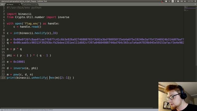 Crypto: Classic RSA with a Twist (ParsonsCTF) смотреть онлайн