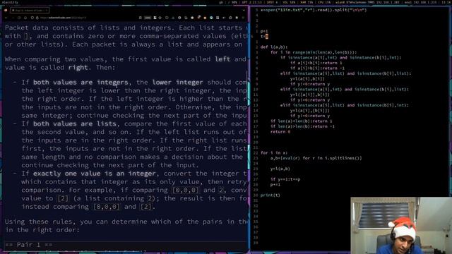 AoC 2022 - Day 13 смотреть онлайн