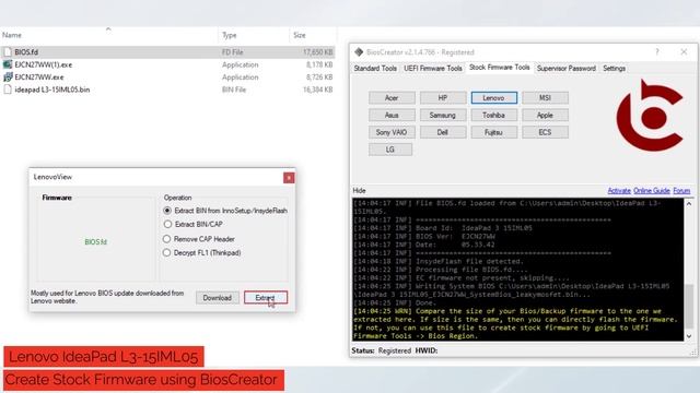 Automatic download and creation of stock firmware for Lenovo laptops using BiosCreator? смотреть онлайн