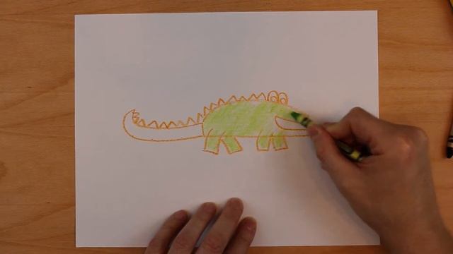 How To Draw Crocodile Easy - Animals Drawing - Easy Drawing  - Как нарисовать крокодила легко