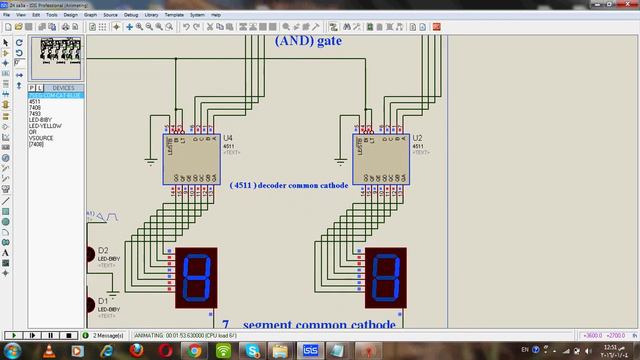 Digital Clock Proteus Simulation