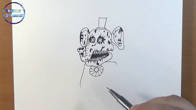 How to draw Nightmare Orville Elephant, FNAF, Как нарисовать Кошмарного Орвиль Слоника, ФНАФ смотреть онлайн