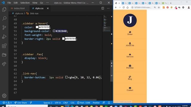 Sidebar Menu Using Html and Css | Animated Menu Sidebar смотреть онлайн