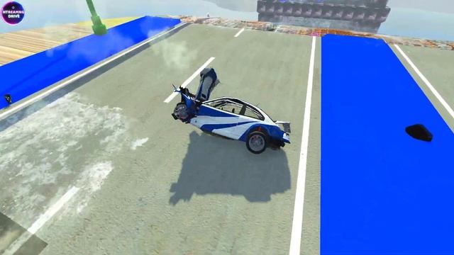 Big Truck Transport Monster Trucks Series High Speed Jumps Crash Giant Hammer Fail - HT Beamng Driv