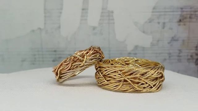 Обручальные кольца "плетёные" ручная работа смотреть онлайн