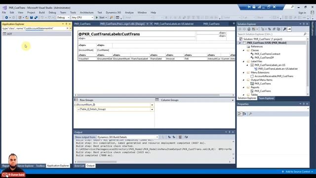 How to develop SSRS report for Dynamics 365 FinOps using RDP, Contract, Controller and UI Builder смотреть онлайн