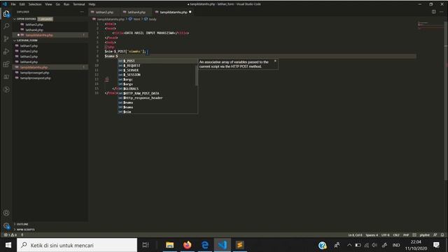 Tutorial Dasar Pengenalan Form Get dan Post pada PHP смотреть онлайн