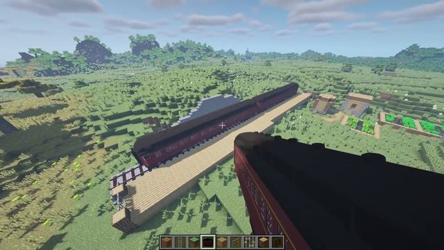 I Built a TRAIN STATION in Minecraft смотреть онлайн