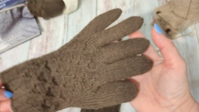 Мужские перчатки спицами смотреть онлайн