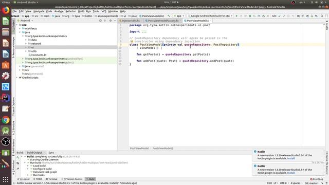 Kotlin Multiplatform: JVM, React, Anko, common. Шаг 15 (Android Module with MVVM n Anko) смотреть онлайн
