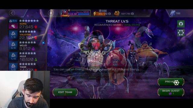 7 Star Rank 2 Korg Rank Up & Gameplay! God Tier Armor Break Damage! | Marvel Contest of Champions смотреть онлайн