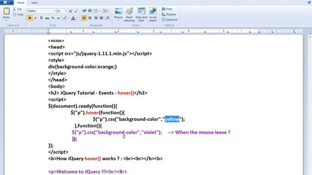 HOVER METHOD IN JQUERY DEMO смотреть онлайн