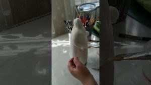 Дед Мороз из ваты. Мастер-класс. Часть 3. (Одеваем Дедушку Мороза)