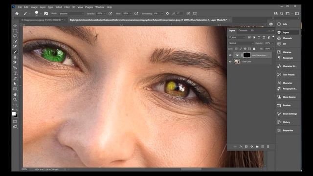 How to Change the Color of Eyes in Photoshop 2021 смотреть онлайн