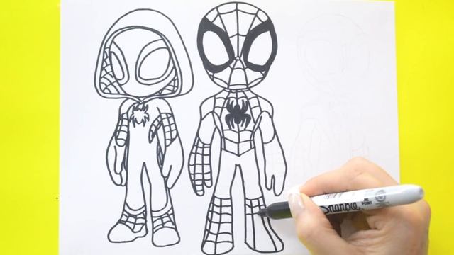 ?? Drawings of the SPIDEY and His Amazing Friends | the colors changed! смотреть онлайн