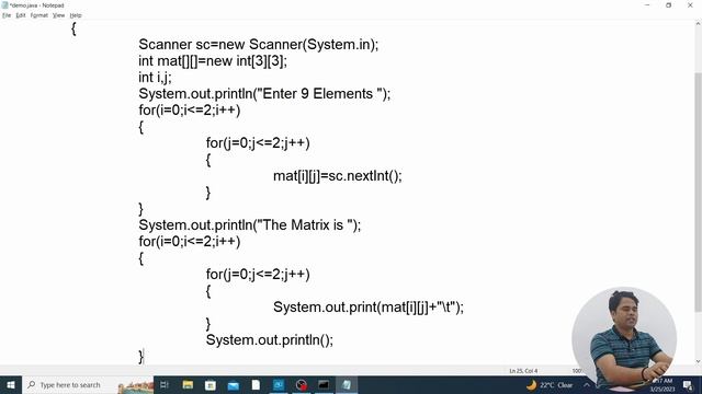 EP-15: (Java Tutorial) Double Dimensional Array (Examples- Matrix Print, Matrix Transpose) смотреть онлайн