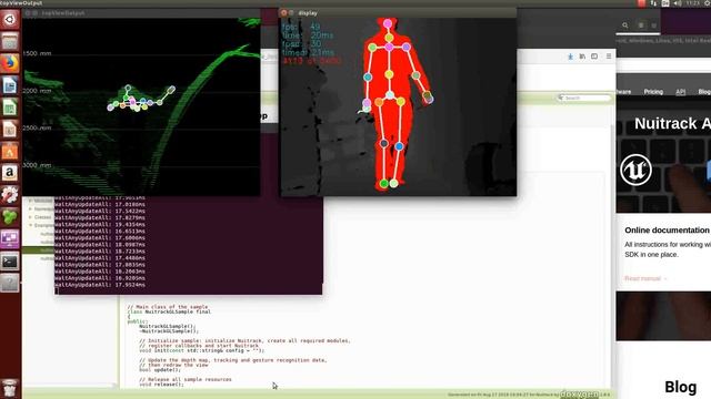 3D skeleton tracking using Asus Xtion Pro Live, OpenNI and NITE (OpenNI module) смотреть онлайн
