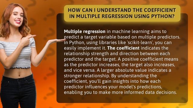 How Can I Understand the Coefficient in Multiple Regression Using Python? смотреть онлайн