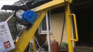 самодельный кран пионер, строительный кран, кран для стройки