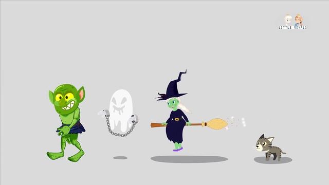 Halloween Song For Kids | Haunted House With Goblins Witches Disney Ghosts Elsa Cats And Bats