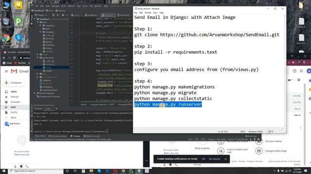 Send Email in Django with image attachment смотреть онлайн