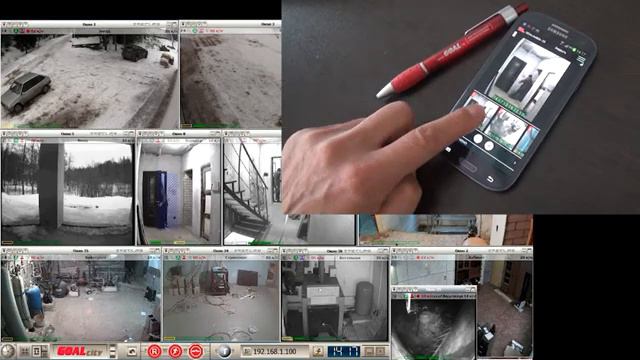 ПОЛНОЦЕННАЯ Система видеонаблюдения для телефона Охрана по Интернет