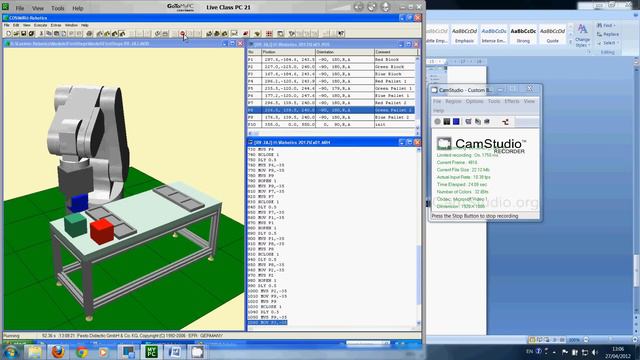 Mitsubishi / Cosimir Robot Simulation смотреть онлайн