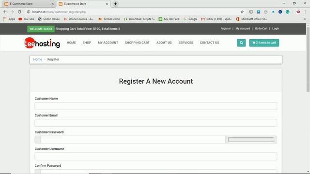41 Creating Customer Registration Page E Commerce Website In PHP & MySQL смотреть онлайн