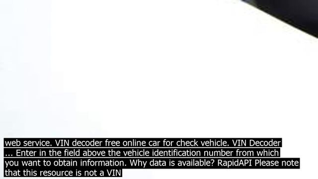 Vin number lookup api vin decoder api web service. get vehicle info ?? using vin decoder a смотреть онлайн