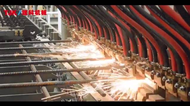Станок для сварки тяжелой сетки GWCGL 2000 диаметр арматуры 16+12 мм TJK MACHINERY смотреть онлайн