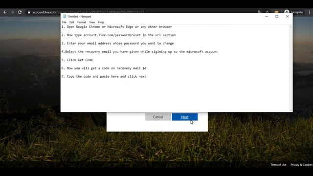 How To Reset Microsoft Account Password Using Account.live.com/password/reset