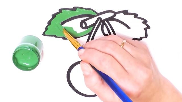 How To Draw Cherries Easy Drawings / Coloring Pages For Children