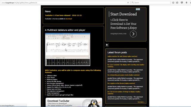Opensource app-TuxGuitar(Tablature Editor)tutorial смотреть онлайн