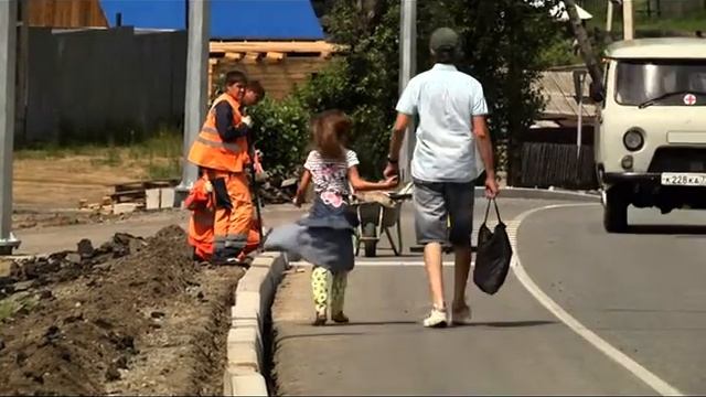 Ремонт дороги в поселке Песчанка смотреть онлайн